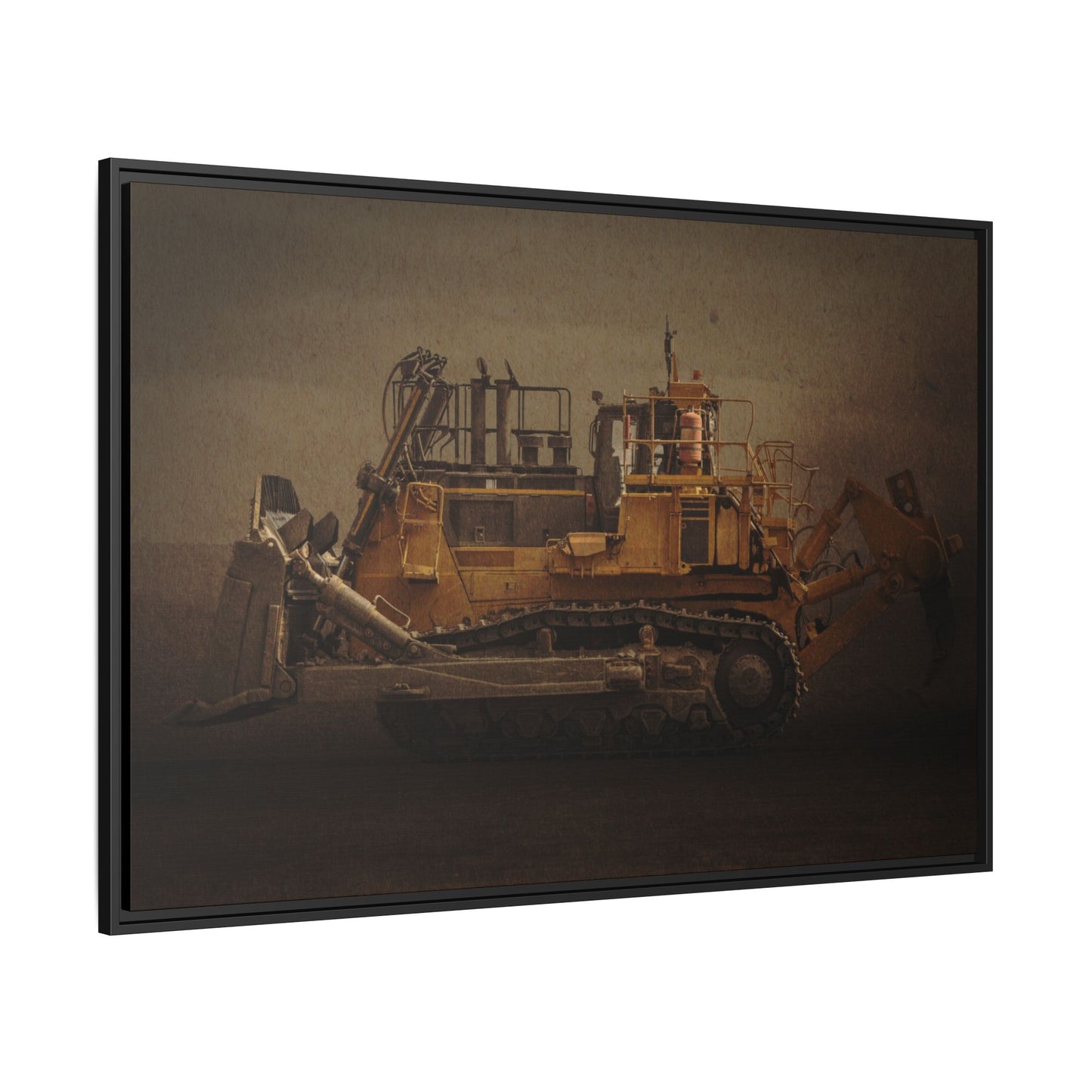 Big Komatsu Dozer | Framed Wall Art on Stretched Canvas