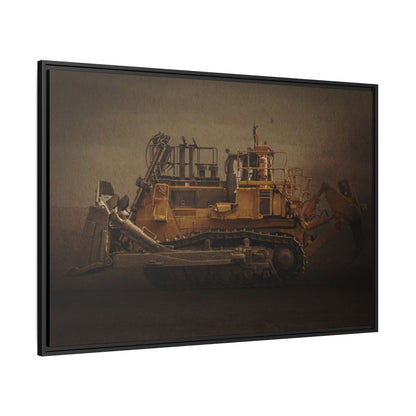 Big Komatsu Dozer | Framed Wall Art on Stretched Canvas