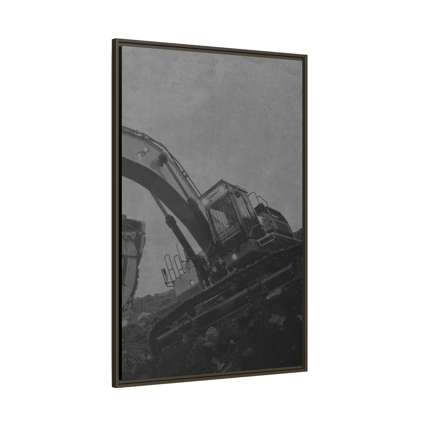 Copy of Excavator Triptych Center Jondo | Matte Canvas Print (Framed)