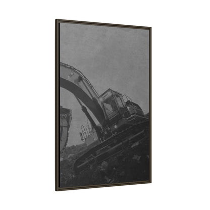 Copy of Excavator Triptych Center Jondo | Matte Canvas Print (Framed)