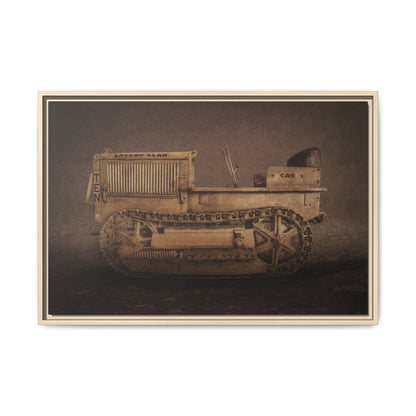Vintage CAT 10 'TEN' Crawler | Framed Wall Art on Stretched Canvas