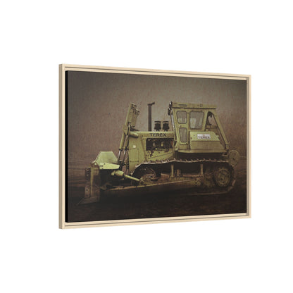 Classic Terex Dozer | Framed Wall Art on Stretched Canvas