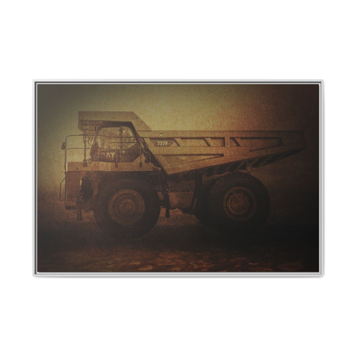 Big Wheel 777 Hauler Framed Wall Art on Stretched Canvas