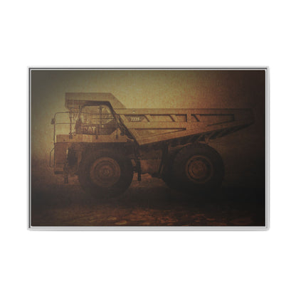 Big Wheel 777 Hauler Framed Wall Art on Stretched Canvas