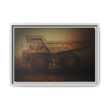 Big Wheel 777 Hauler Framed Wall Art on Stretched Canvas