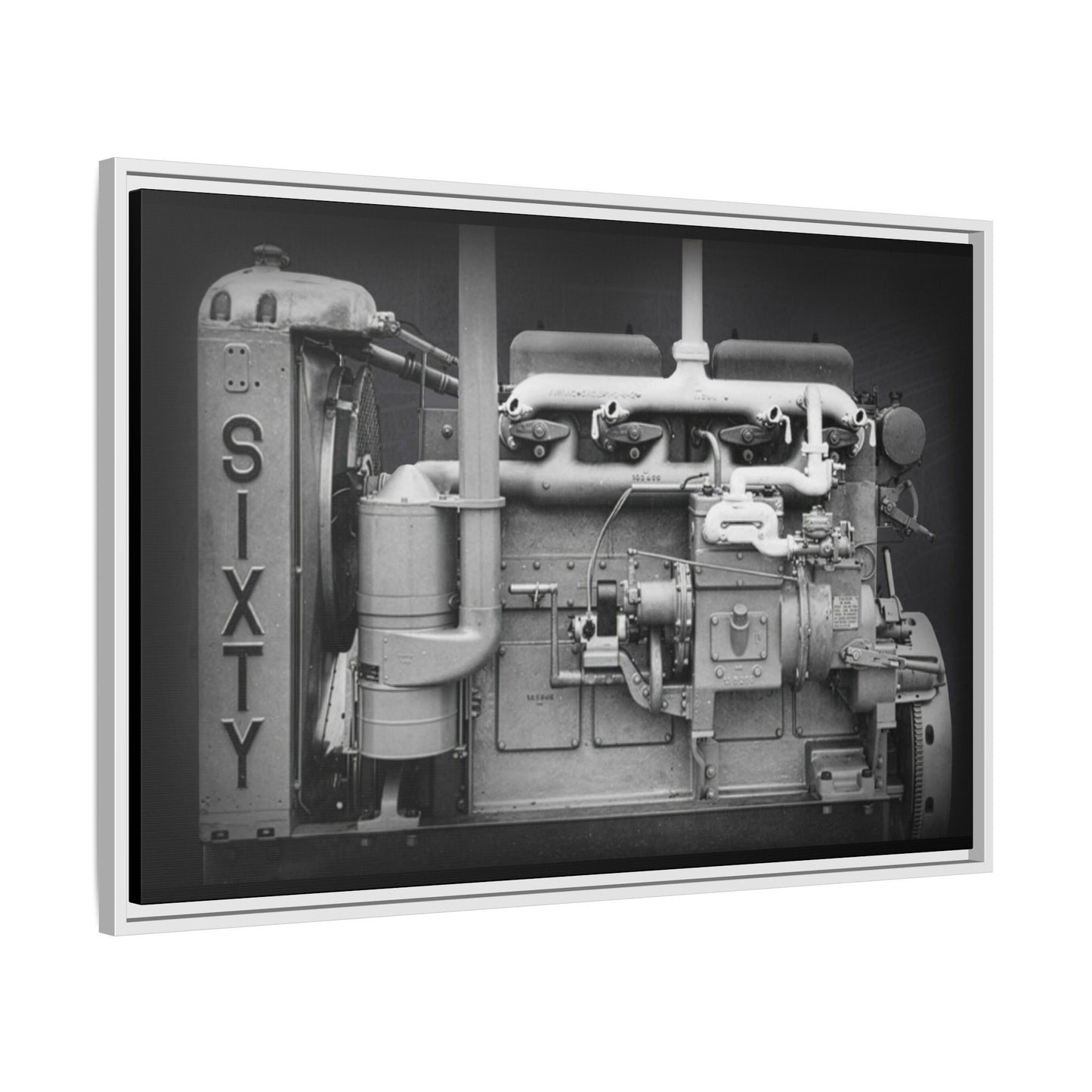Vintage Caterpillar Power System Sixty Wall Art on Framed Canvas