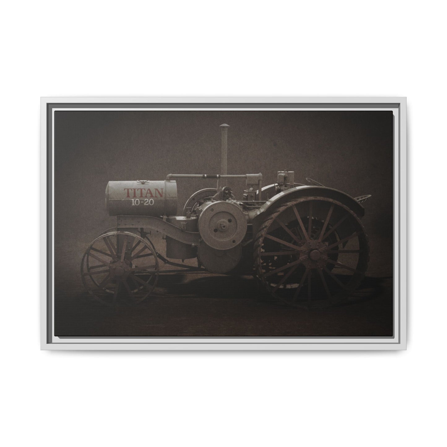 Vintage International Titan 10-20 Tractor | Framed Wall Art on Stretched Canvas