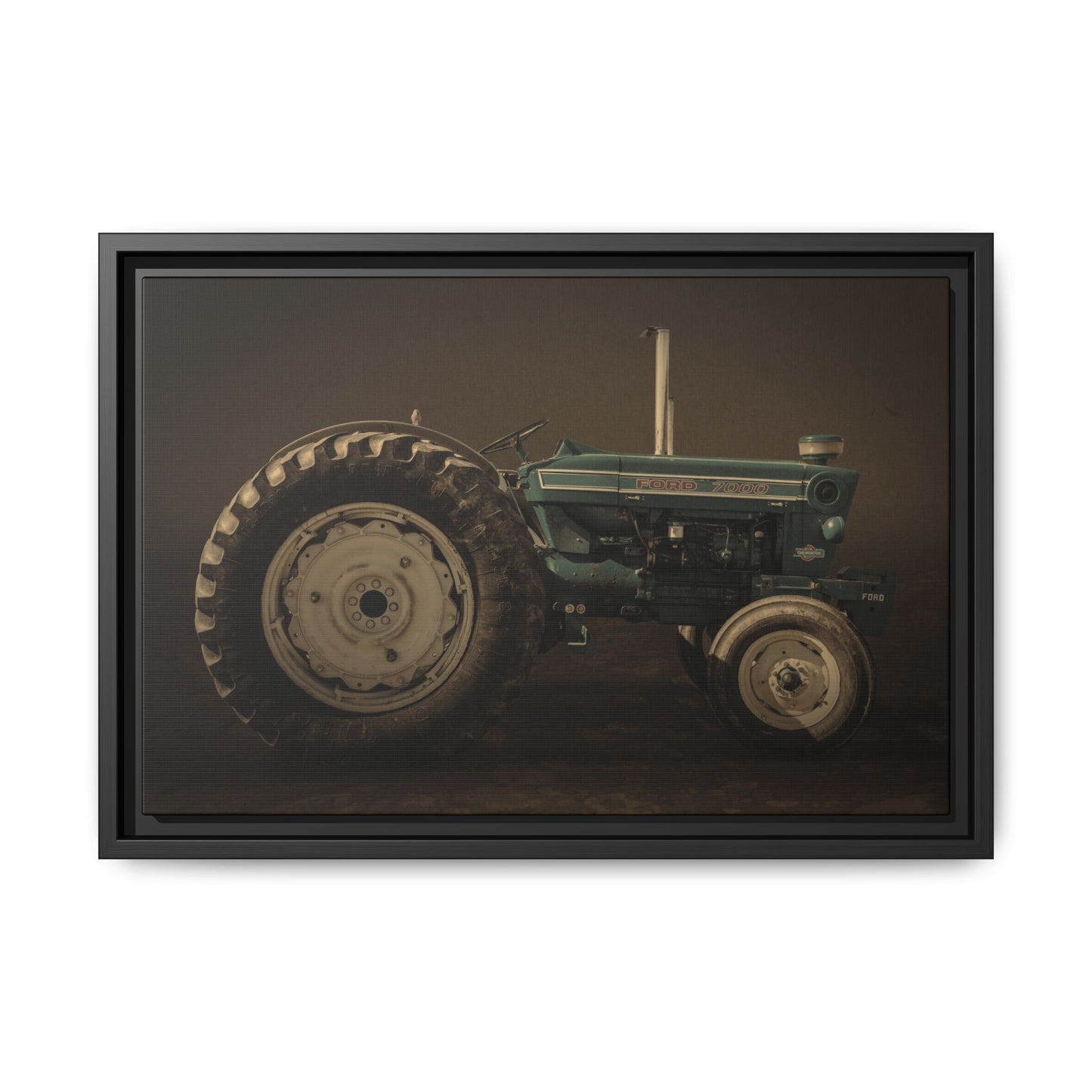 Classic Ford 7000 Tractor Photo Wall Art | Framed Stretched Canvas