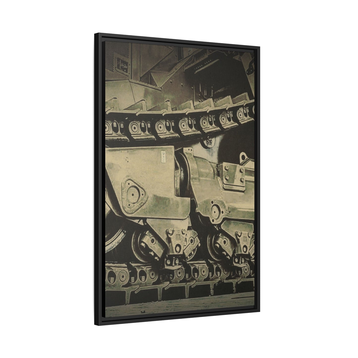D11 Track Action | Triptych | Center Panel | Framed