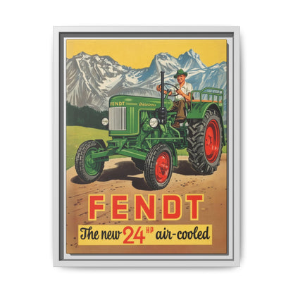 Vintage Fendt Air Cooled 24 Advertisement- Vintage Wall Art on Framed Canvas