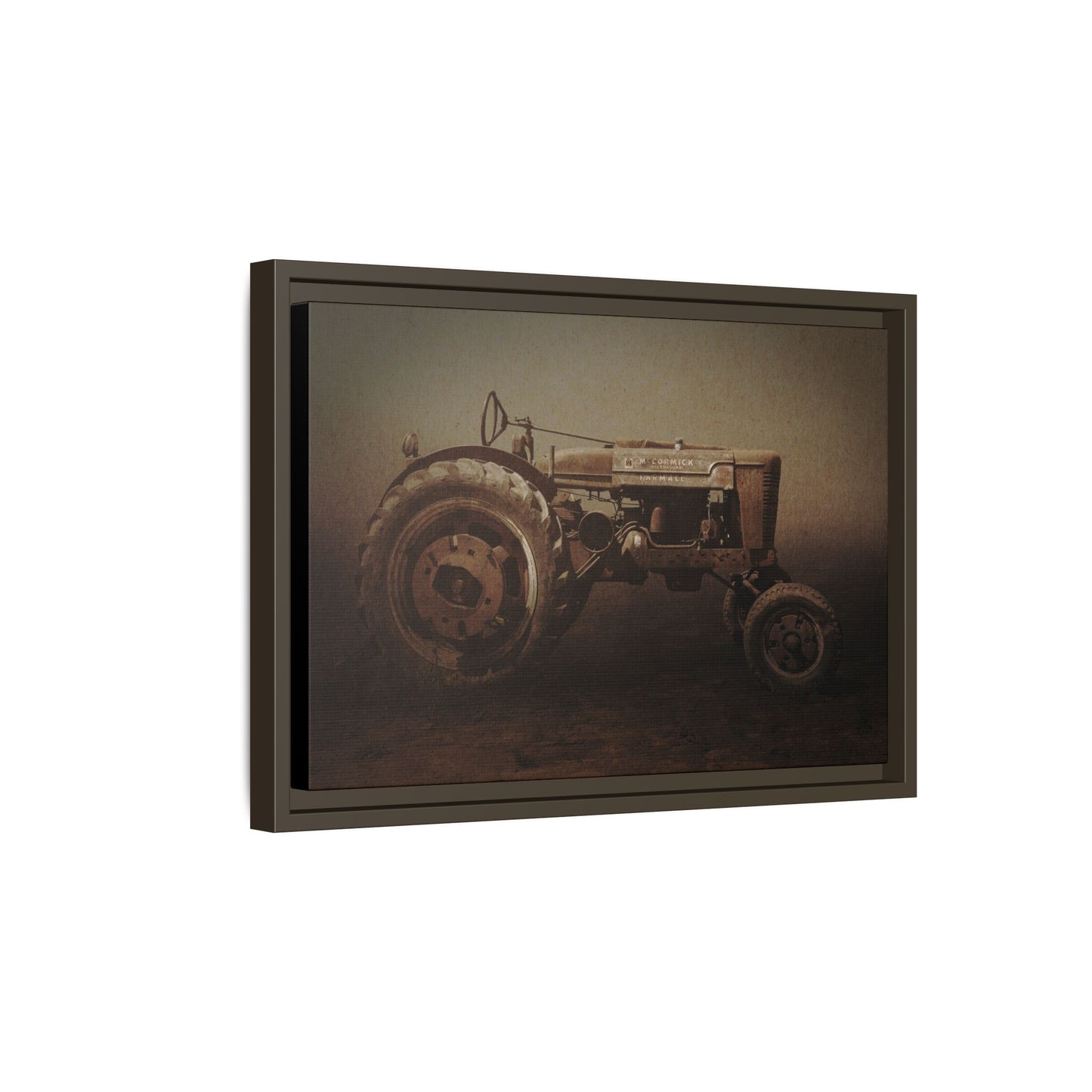 Weathered Vintage Farmall Tractor | Framed Wall Art on Stretched Canvas
