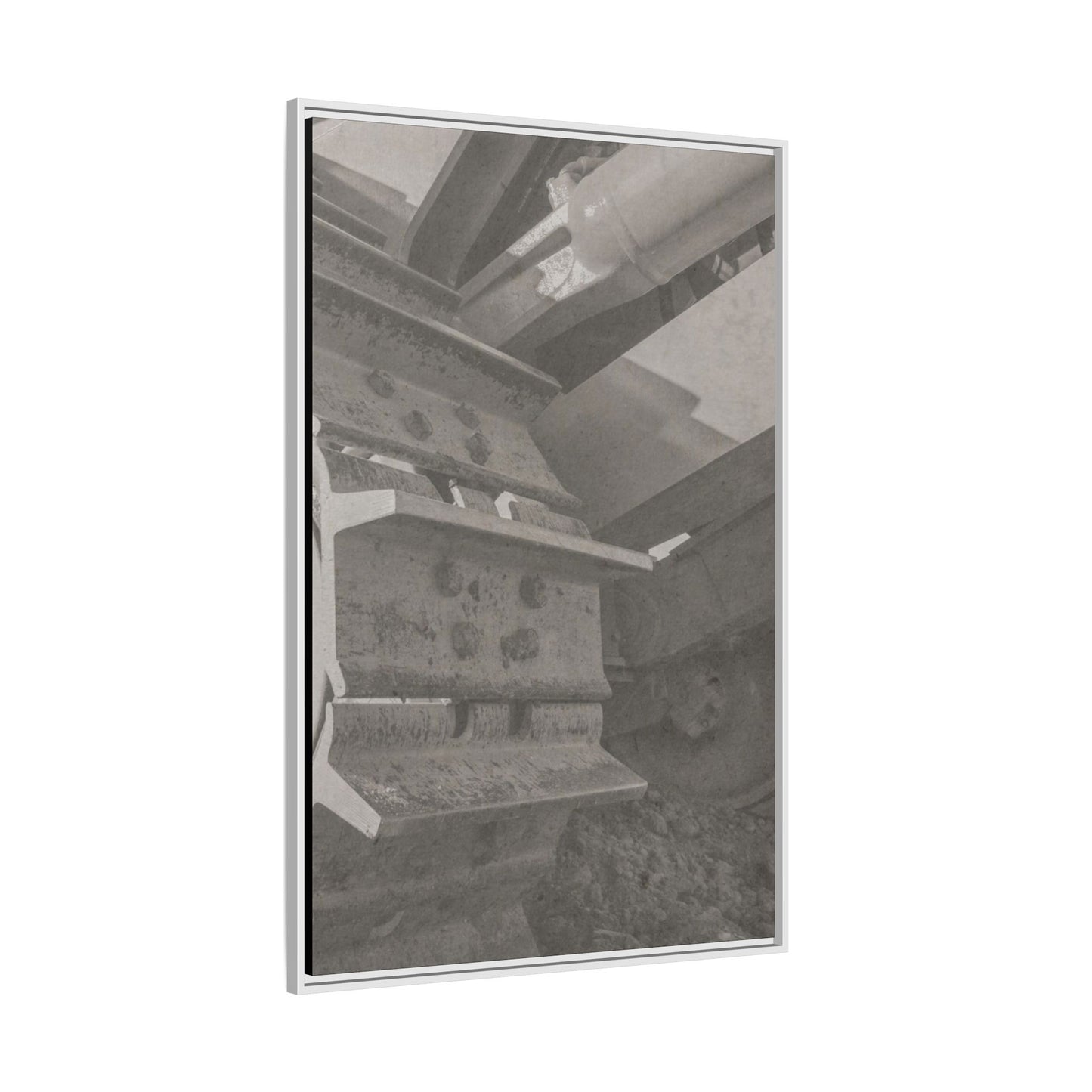 Epic D8 Dozer Triptych | Light Gray | Right  Panel | Jondo | Matte Canvas Print (Framed)