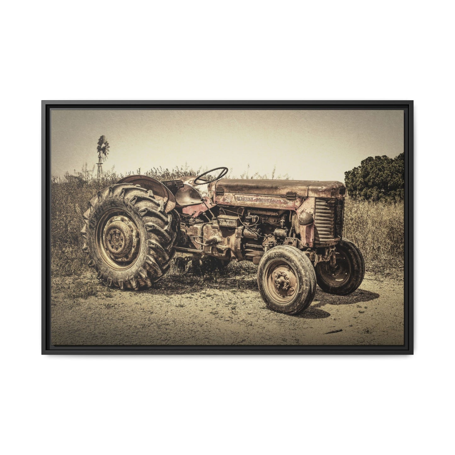 Vintage Massey Ferguson MF 35 - Framed Wall Art on Canvas