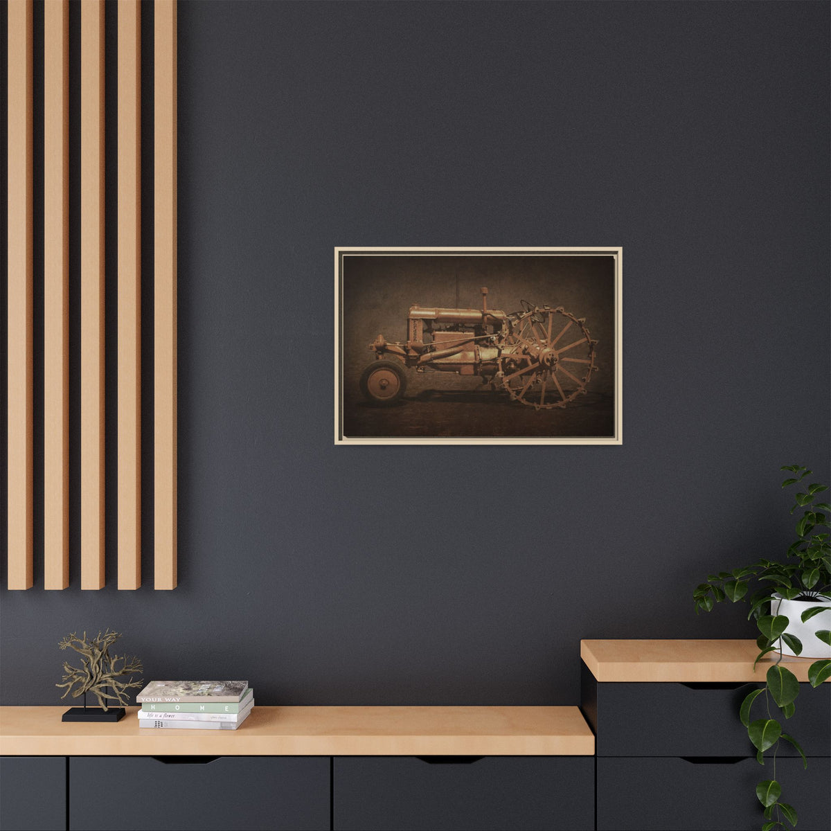 Vintage Ford Fordson Steel Wheel | Wall Art on Framed Canvas