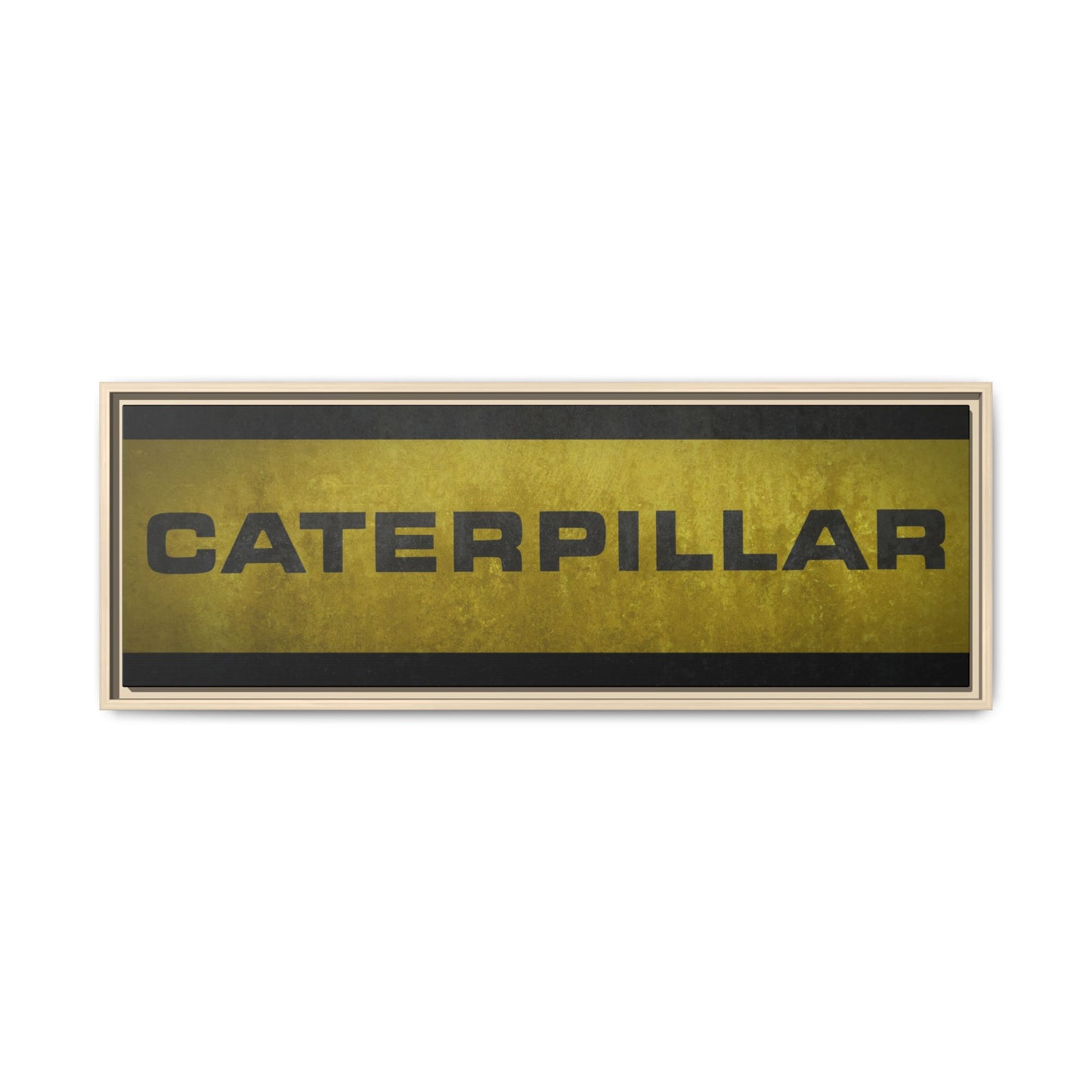 Big Yellow Vintage Lettering | Framed Canvas Wall Art