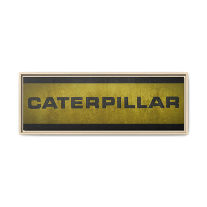 Big Yellow Vintage Lettering | Framed Canvas Wall Art