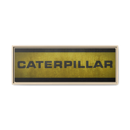 Big Yellow Vintage Lettering | Framed Canvas Wall Art