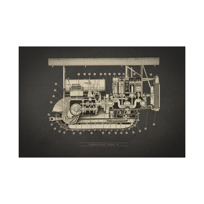 Vintage Crawler Cutaway with Canopy | Stretched Canvas (Unframed)