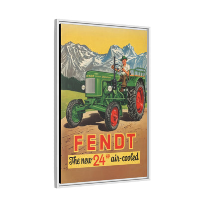 Vintage Fendt Air Cooled 24 Advertisement- Vintage Wall Art on Framed Canvas