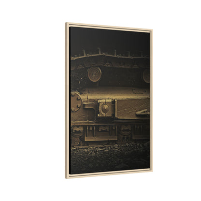 Epic Dozer Track Triptych Left | Matte Canvas Print (Framed)