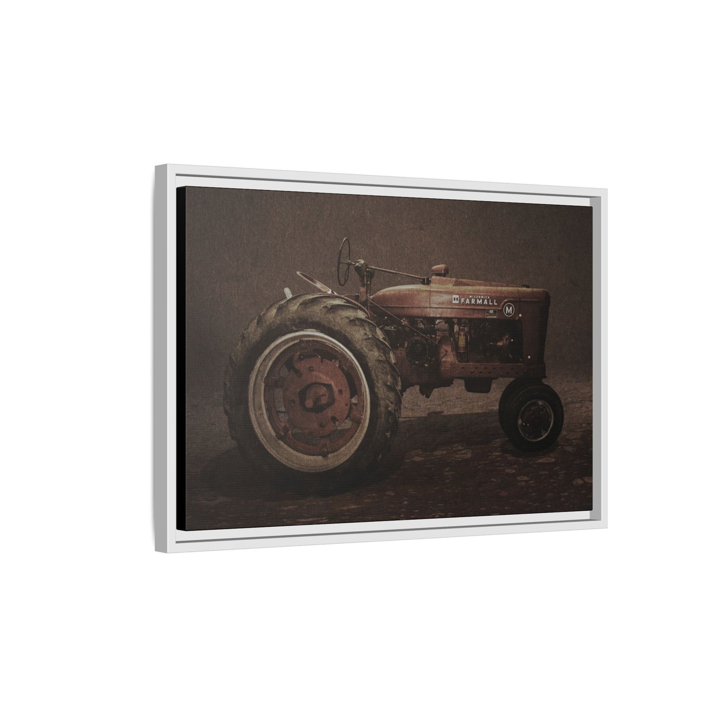 Vintage Farmall M Tractor | Framed Wall Art on Stretched Canvas