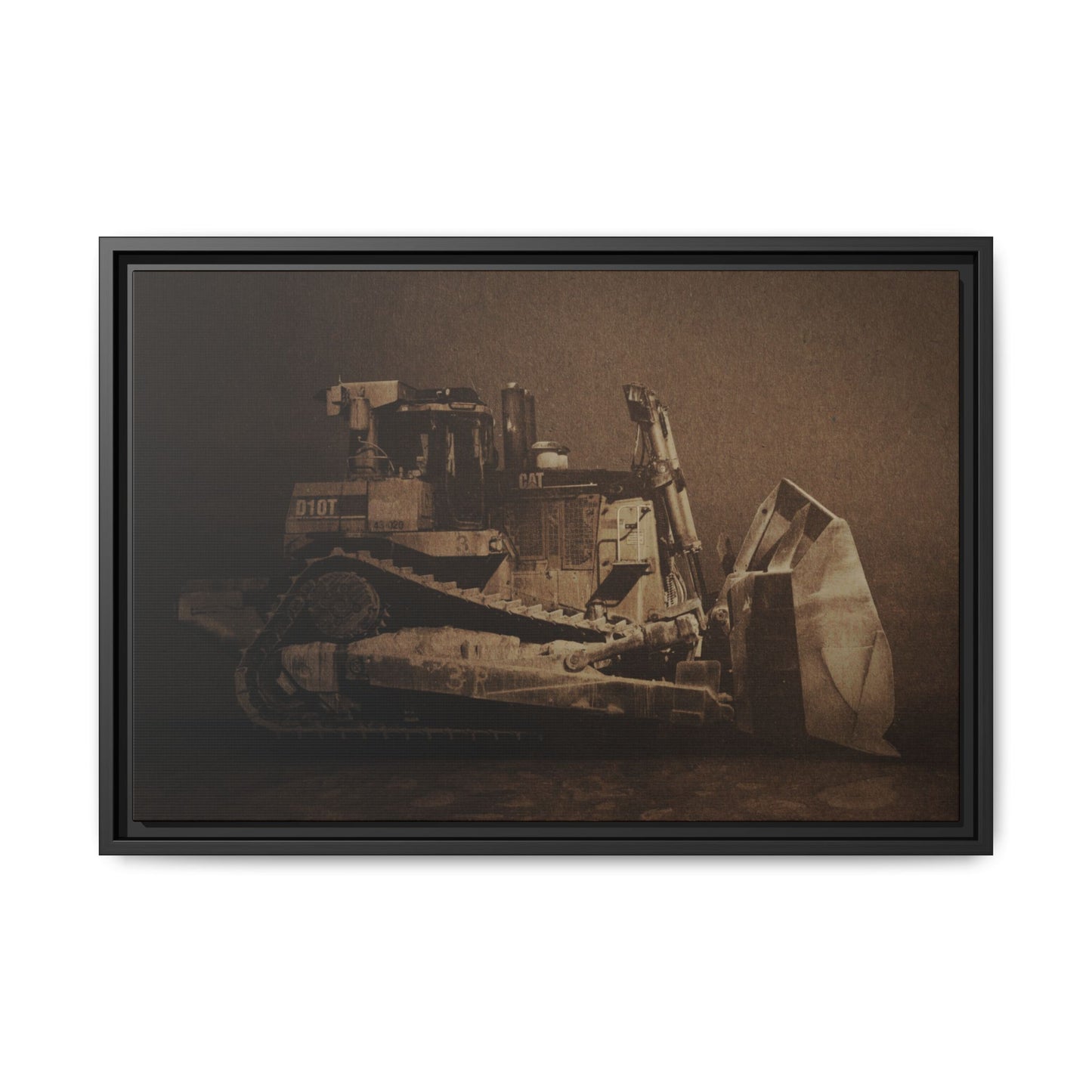 Classic D10T Dozer | Framed Wall Art on Stretched Canvas
