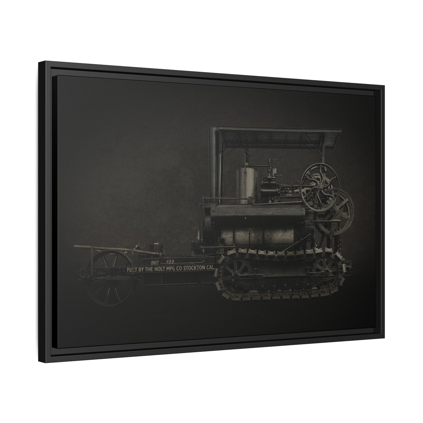 Vintage Holt Crawler Photo Wall Art on Canvas | Industrial Artwork
