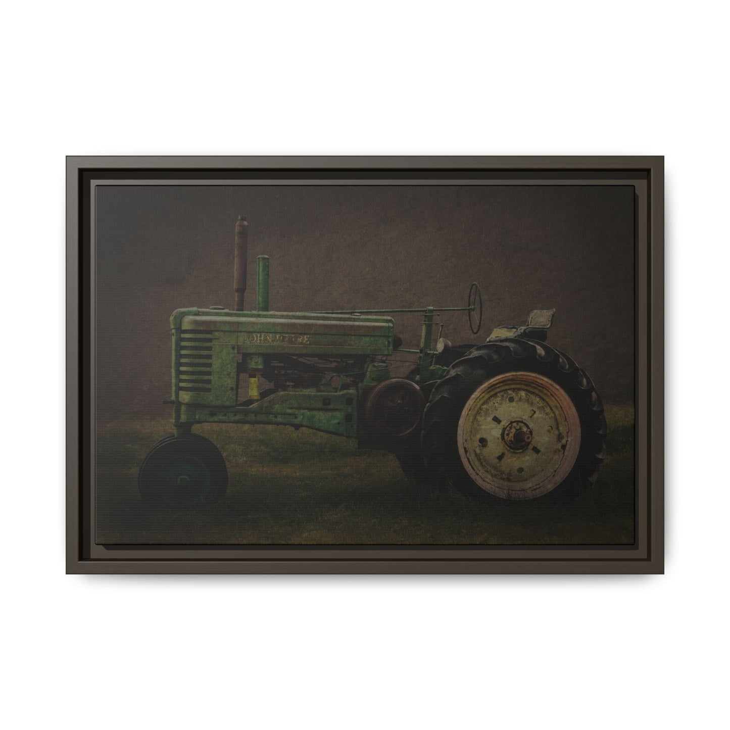 Vintage Weathered John Deere Model G | Framed Wall Art on Stretched Canvas
