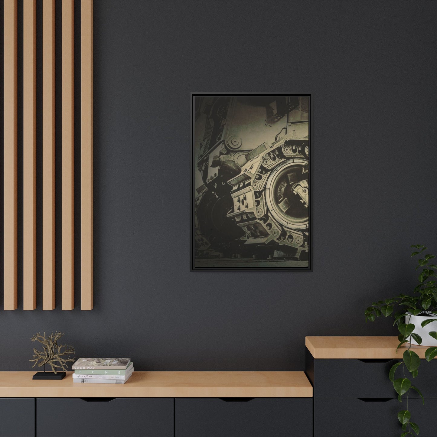 D11 Track Action | Triptych | Left Panel | Framed