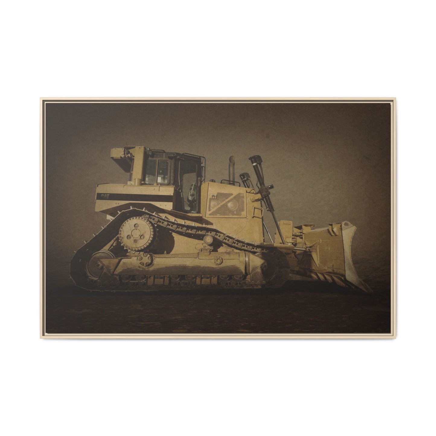 D8 Classic 90's Dozer | Framed Wall Art on Stretched Canvas