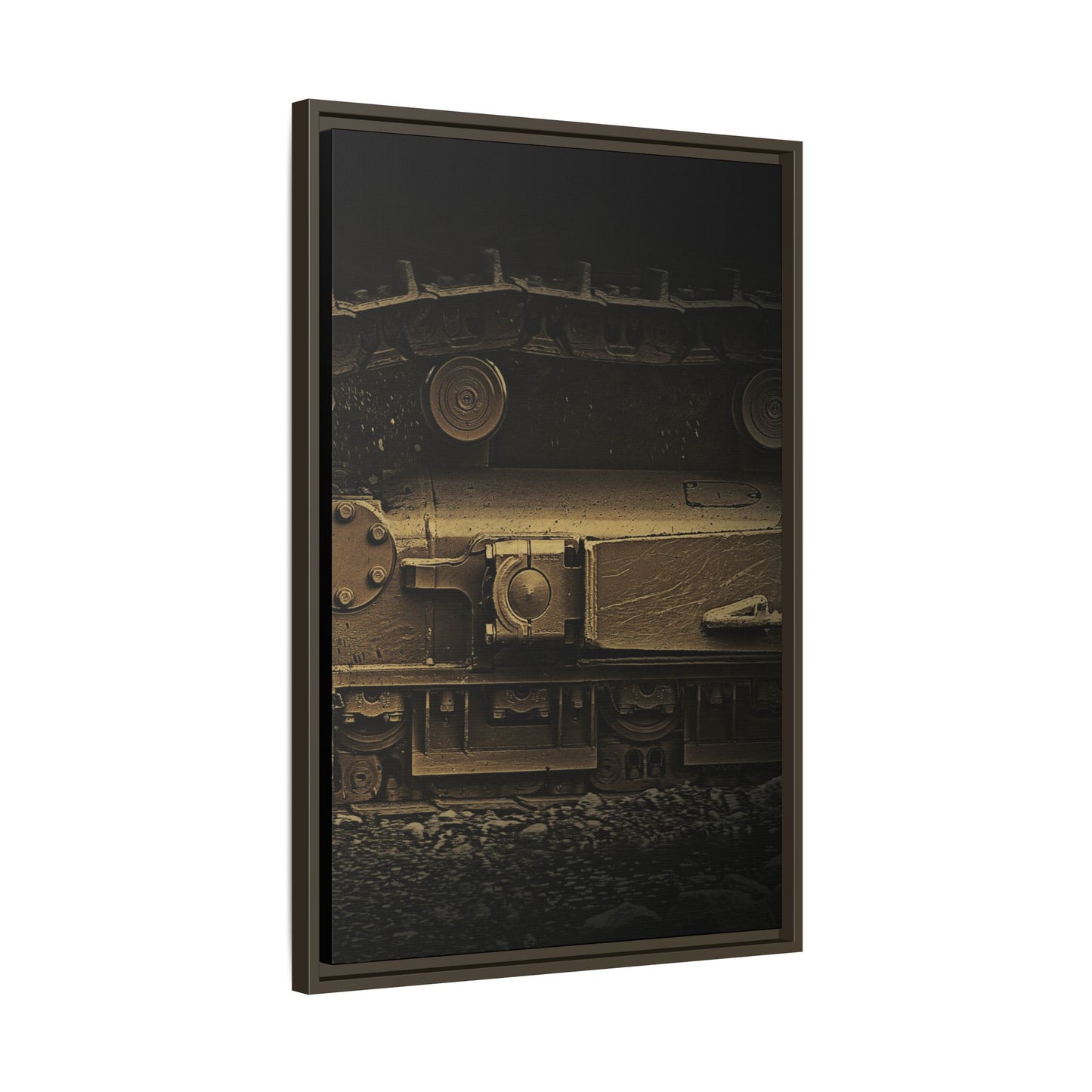 Epic Dozer Track Triptych Left | Matte Canvas Print (Framed)