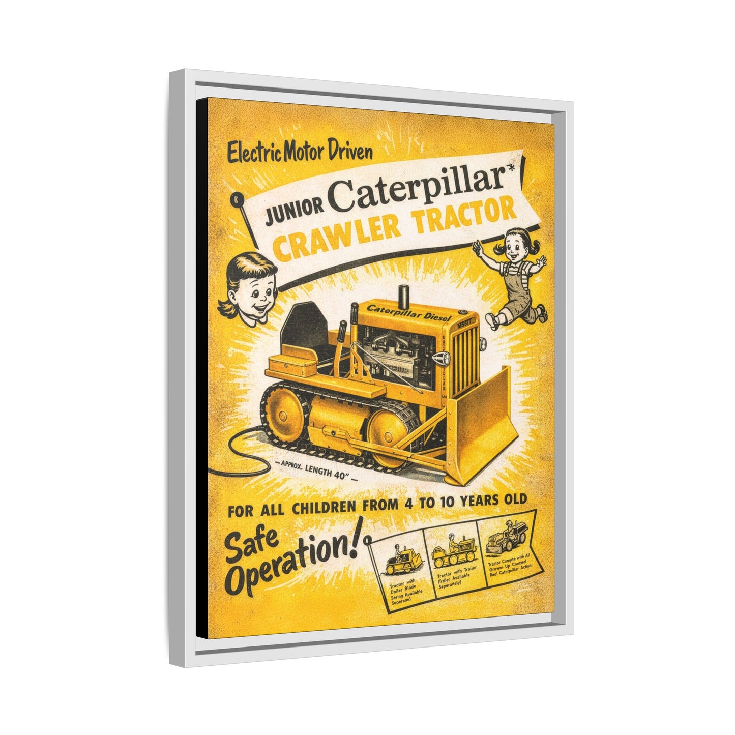 Junior Crawler Vintage Advertisement Art | Framed Wall Art on Canvas