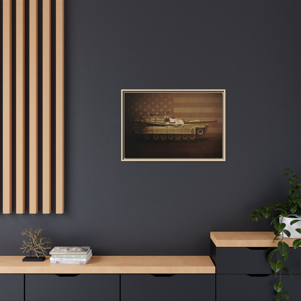 Abrams M1 Tank | Framed Wall Art on Stretched Canvas