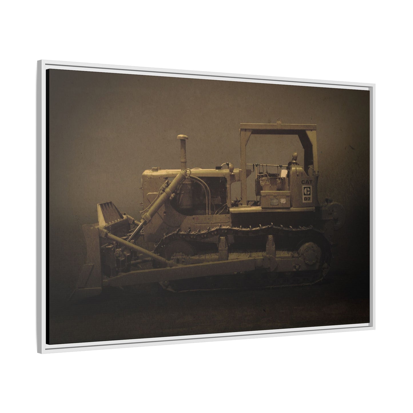 Classic D7 Dozer | Framed Wall Art on Stretched Canvas