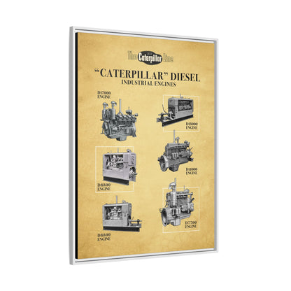 Diesel Power Engine Line Vintage Advertisement | Framed Wall Art on Canvas