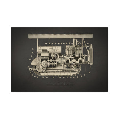 Vintage Crawler Cutaway with Canopy | Stretched Canvas (Unframed)