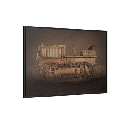 Vintage CAT 10 'TEN' Crawler | Framed Wall Art on Stretched Canvas