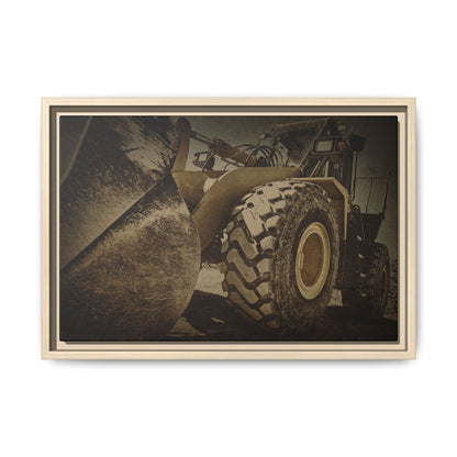 Big Bucket Loader | Framed Wall Art on Stretched Canvas