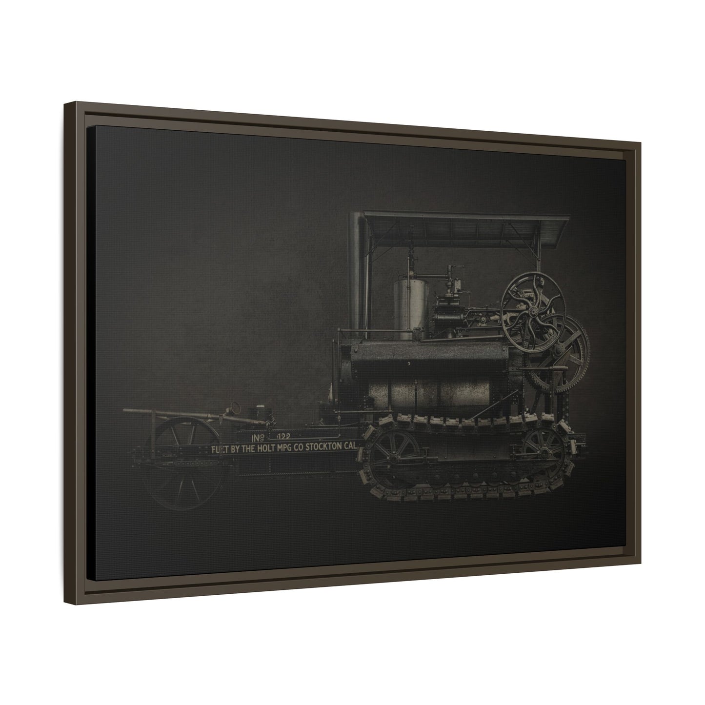 Vintage Holt Crawler Photo Wall Art on Canvas | Industrial Artwork