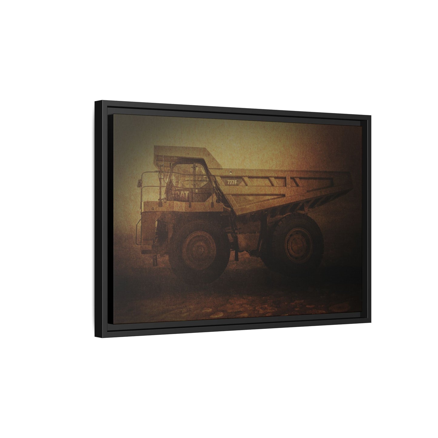 Big Wheel 777 Hauler Framed Wall Art on Stretched Canvas