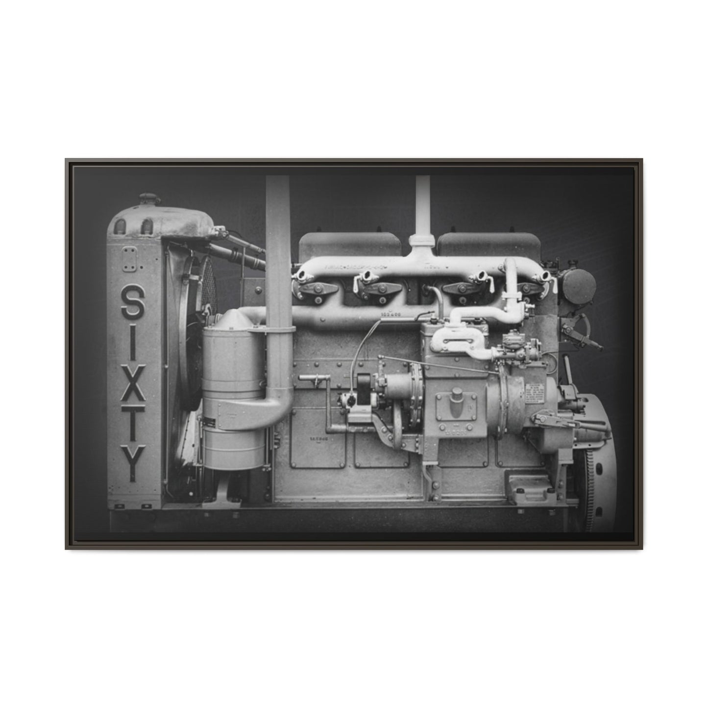 Vintage Caterpillar Power System Sixty Wall Art on Framed Canvas