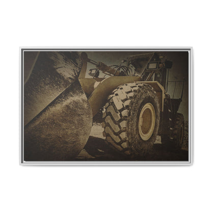 Big Bucket Loader | Framed Wall Art on Stretched Canvas