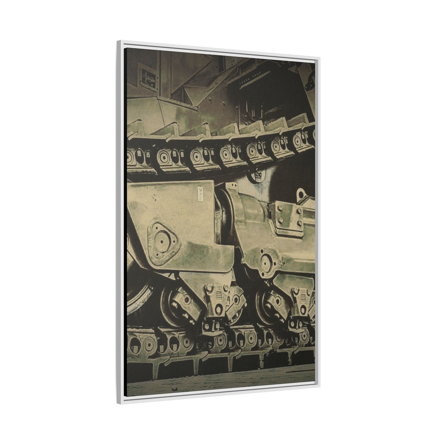 D11 Track Action | Triptych | Center Panel | Framed