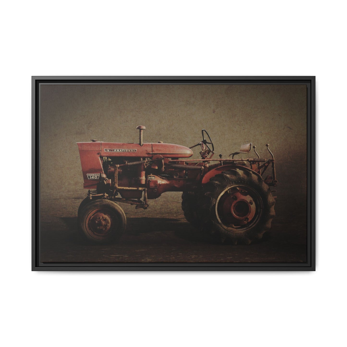 Vintage Farmall Model 140 Tractor | Framed Wall Art on Stretched Canvas