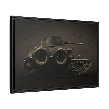 Vintage WWII  Schofield Tank Photo Art on Framed Canvas