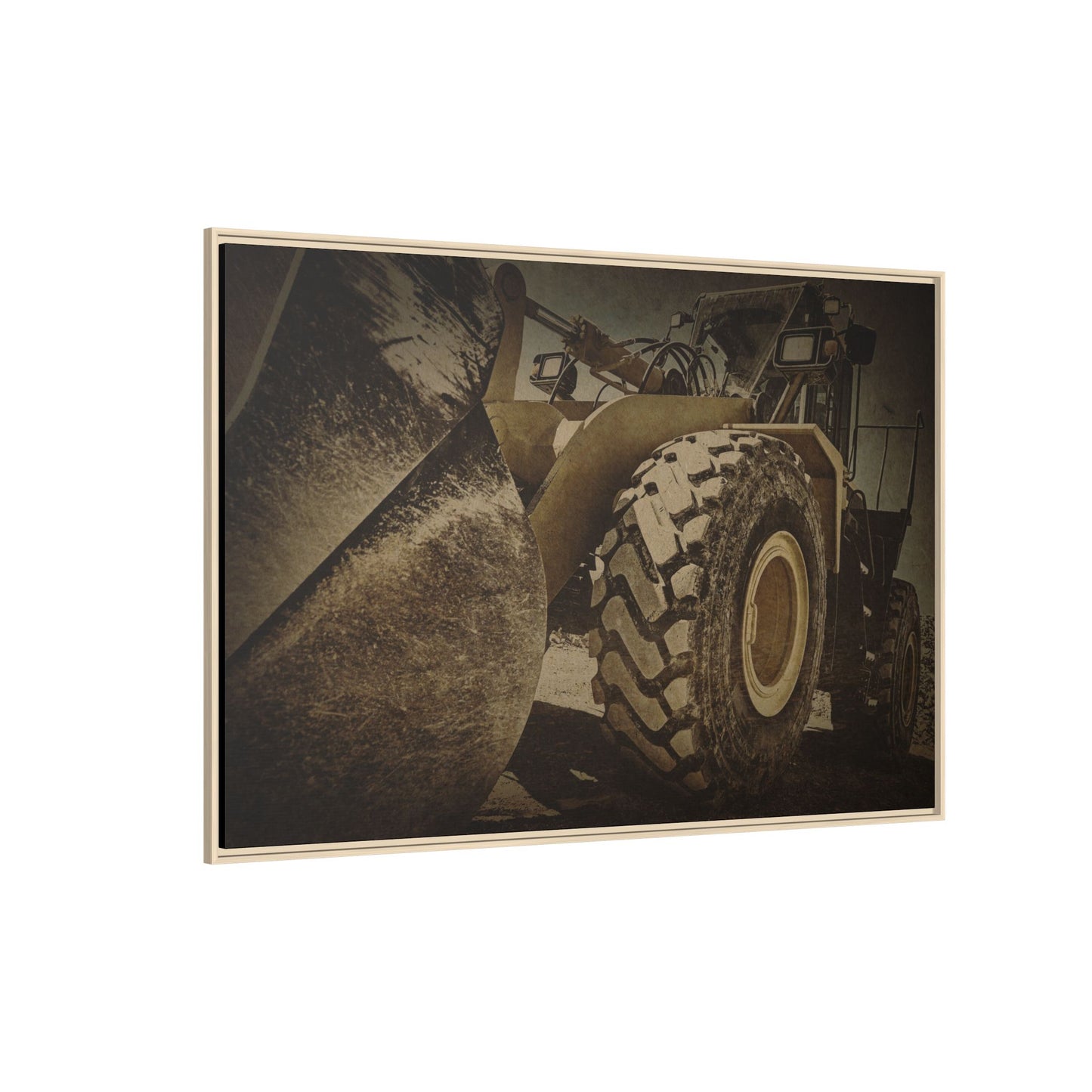 Big Bucket Loader | Framed Wall Art on Stretched Canvas