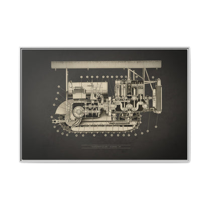 Vintage D7 Crawler Cutaway | Framed Wall Art on Matte Canvas