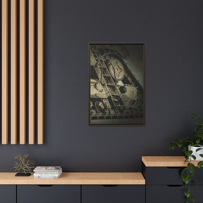 D11 Track Action | Triptych | Right Panel | Framed