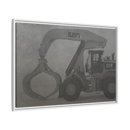 Wheel Loader with Grapple Side View | Framed Photo Wall Art on Canvas