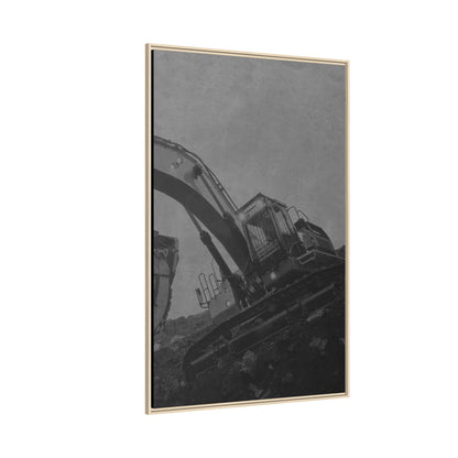 Copy of Excavator Triptych Center Jondo | Matte Canvas Print (Framed)